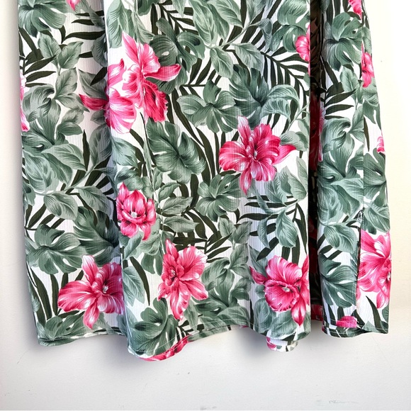Vintage Pink & Green Floral Maxi Skirt - Picture 3 of 6